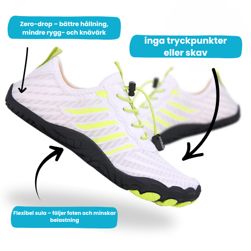 Toeplus FlexRelief – Barfotaskor med bred tåbox för naturlig gång och mindre belastning (unisex)