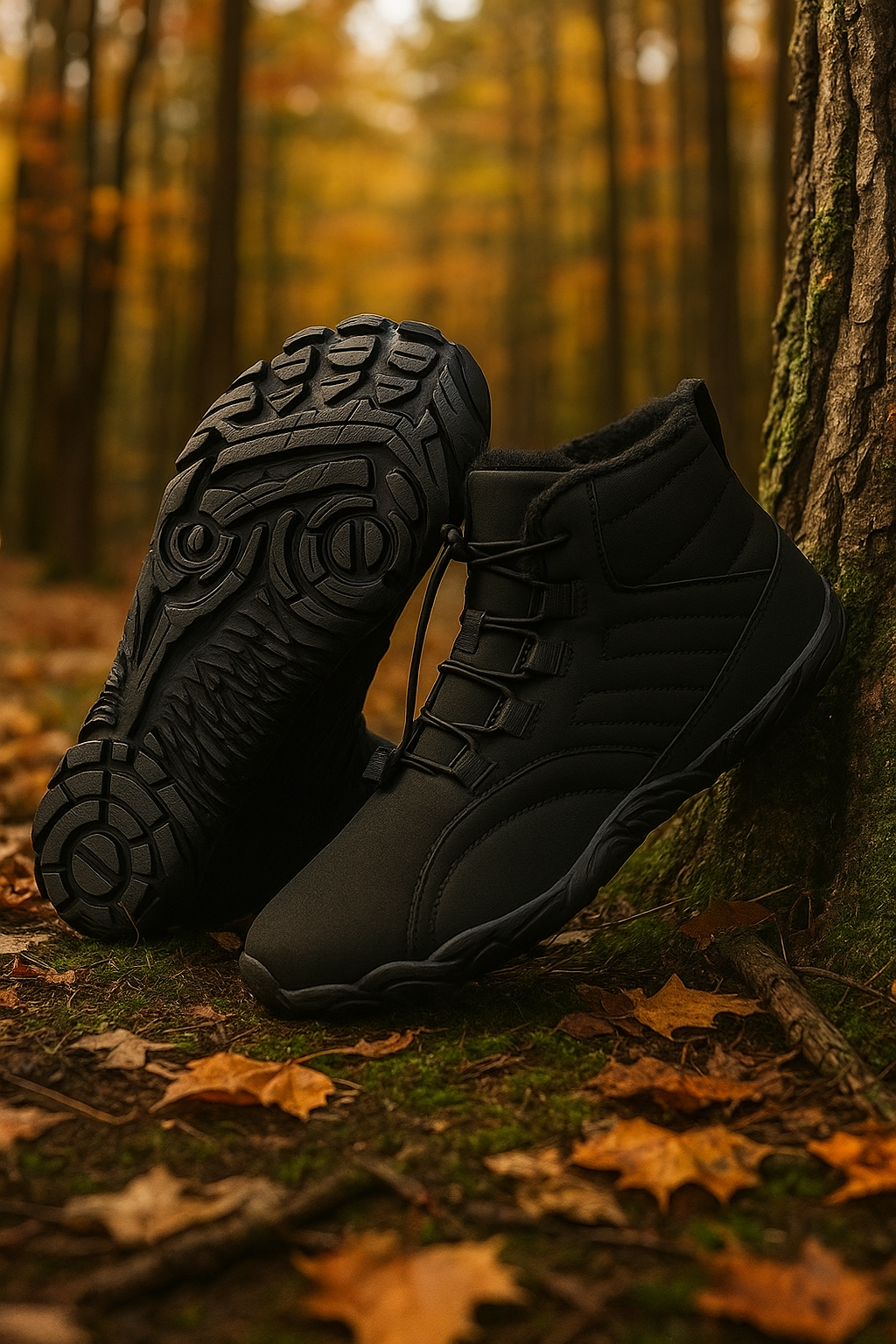 Toeplus Barfotaskor Vinter – Fodrade, Vattenavvisande & Halksäkra